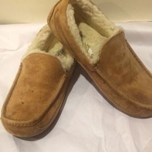 UGG men Shearling SlipOn Slippers 5775 Ascot Chestnut Suede comfy warm size 10